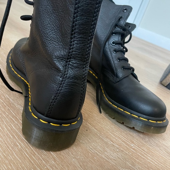 Dr. Martens Black Soft Leather Boots - Picture 4 of 13